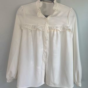 Beautiful ruffled neck blouse